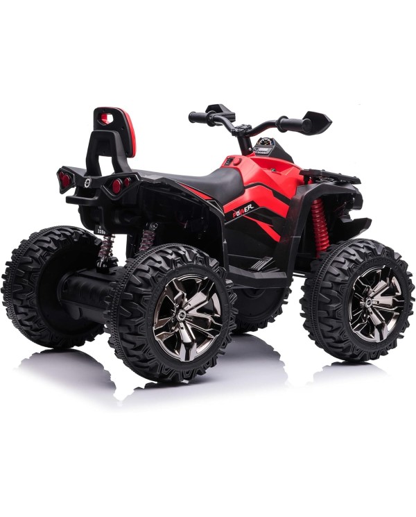 Super Quad Elettrico per Bambini OFF ROAD 12V ATV off-Road 4 x 4 Motori 12v Full Optional Batteria Potenziata 14AH red|Toys Car
