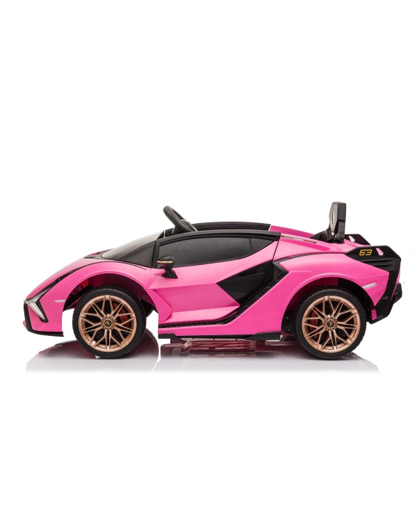 Auto Elettrica per Bambini 12V Lamborghini Sian 1-4 anni con Telecomando Porte Apribili LED Bluetooth Radio e Sedile in Pelle|Toys Car