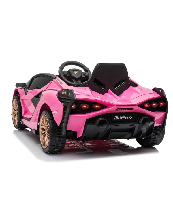 Auto Elettrica per Bambini 12V Lamborghini Sian 1-4 anni con Telecomando Porte Apribili LED Bluetooth Radio e Sedile in Pelle|Toys Car