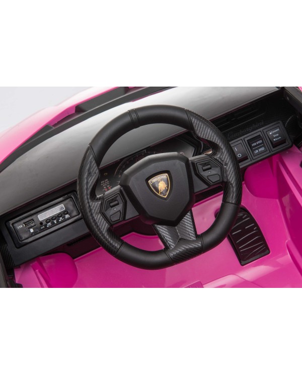 Auto Elettrica per Bambini 12V Lamborghini Sian 1-4 anni con Telecomando Porte Apribili LED Bluetooth Radio e Sedile in Pelle|Toys Car
