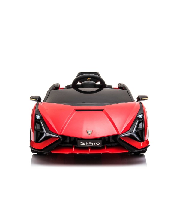 Auto Elettrica per Bambini 12V Lamborghini Sian 1-4 anni con Telecomando Porte Apribili LED Bluetooth Radio e Sedile in Pelle|Toys Car