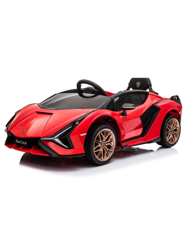 Auto Elettrica per Bambini 12V Lamborghini Sian 1-4 anni con Telecomando Porte Apribili LED Bluetooth Radio e Sedile in Pelle|Toys Car