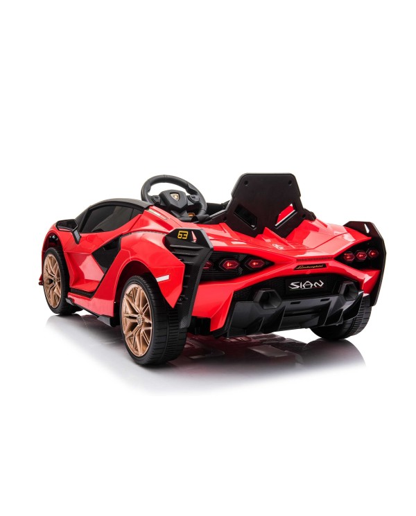 Auto Elettrica per Bambini 12V Lamborghini Sian 1-4 anni con Telecomando Porte Apribili LED Bluetooth Radio e Sedile in Pelle|Toys Car