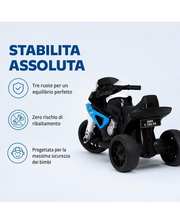 Moto elettrica per bambini BMW S1000RR 6V blu