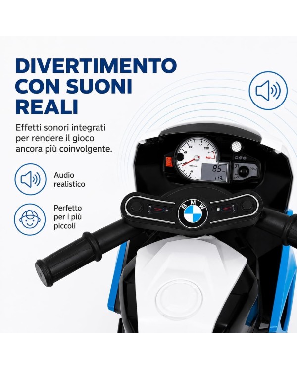 Moto elettrica per bambini BMW S1000RR 6V blu