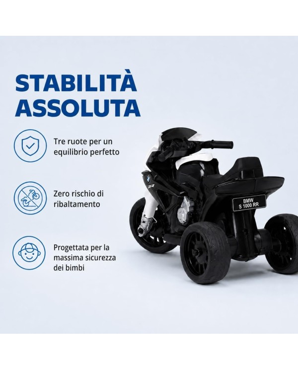 Moto elettrica per bambini BMW S1000RR 6V nera