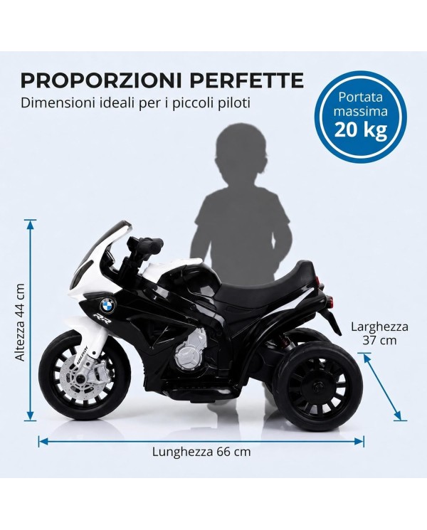 Moto elettrica per bambini BMW S1000RR 6V nera