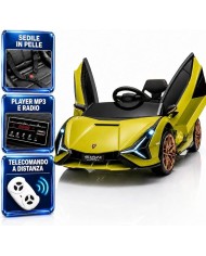 Lamborghini Sián Verde 12V Sedile in Pelle | TOYSCAR