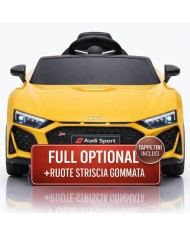 NEW Audi R8 Spyder SPORT Gialla 12V per Bambini | TOYSCAR