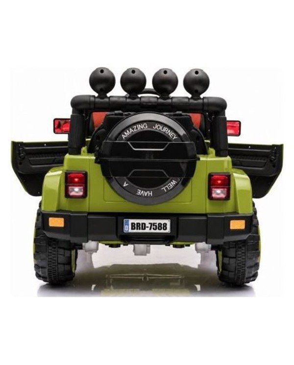Auto Elettrica Bambini Adventure Verde 12V Telecomando MP3 Sedile in Pelle|Toyscar