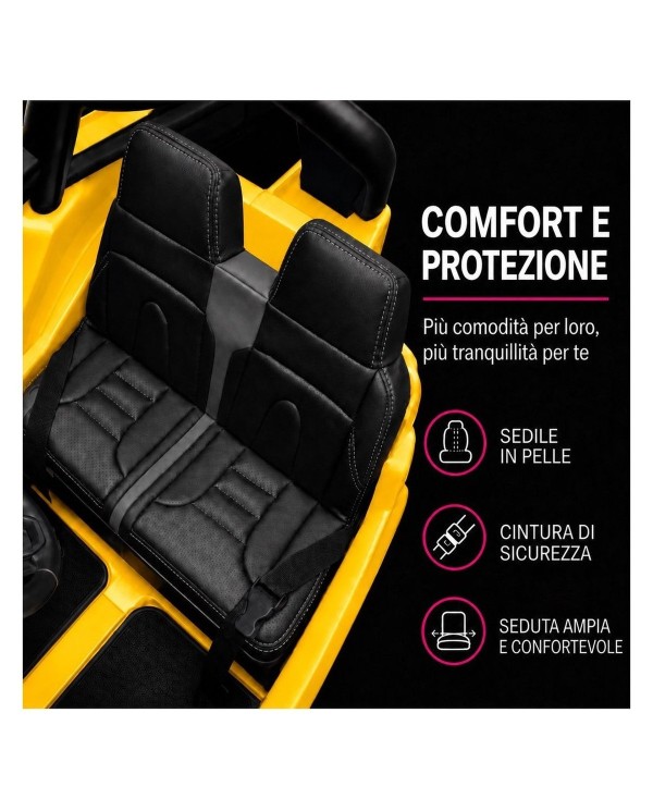 Auto Elettrica Bambini Jeep Wrangler Rubicon 12V Gialla Telecomando Full Optional|Toyscar