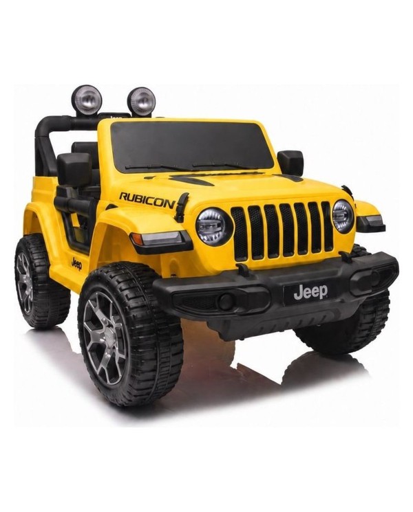 Auto Elettrica Bambini Jeep Wrangler Rubicon 12V Gialla Telecomando Full Optional|Toyscar