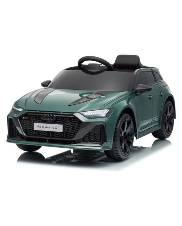 Auto Elettrica Bambini Audi RS6 Avant GT 12V Verde Telecomando LED Bluetooth MP3|Toyscar