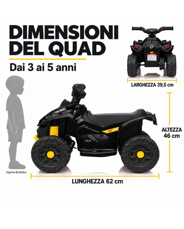 Quad Elettrico Bambini Can-Am Renegade 12V con Bluetooth e MP3|Toyscar