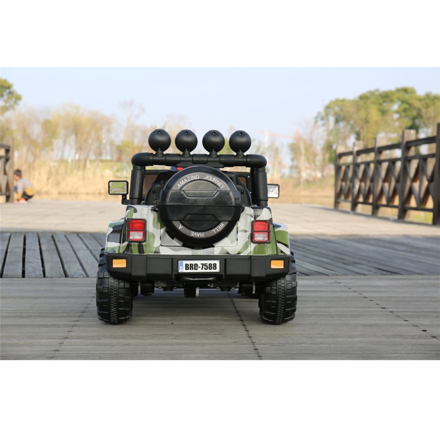 Auto Macchina Elettrica per Bambini Fuoristrada Army 12V MP3 Led con Telecomando Full Optional