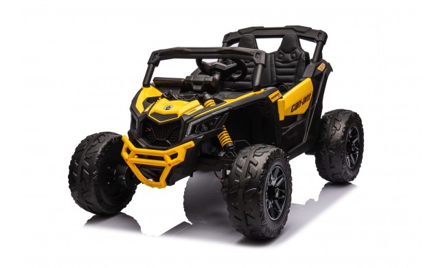 Auto Macchina Elettrica per Bambini 24V UTV CAN AM MAVERICK  Telecomando 2 Motori da 200W Porte Apribili Yellow