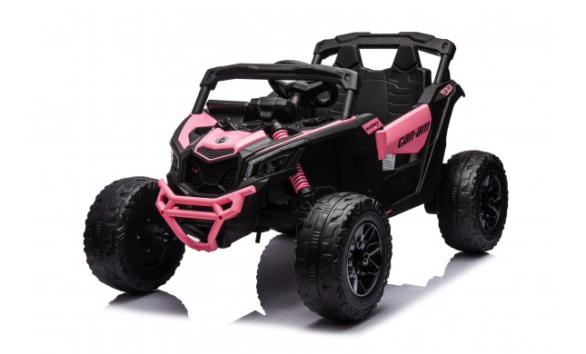 Auto Macchina Elettrica per Bambini 24V UTV CAN AM MAVERICK  Telecomando 2 Motori da 200W Porte Apribili Rosa